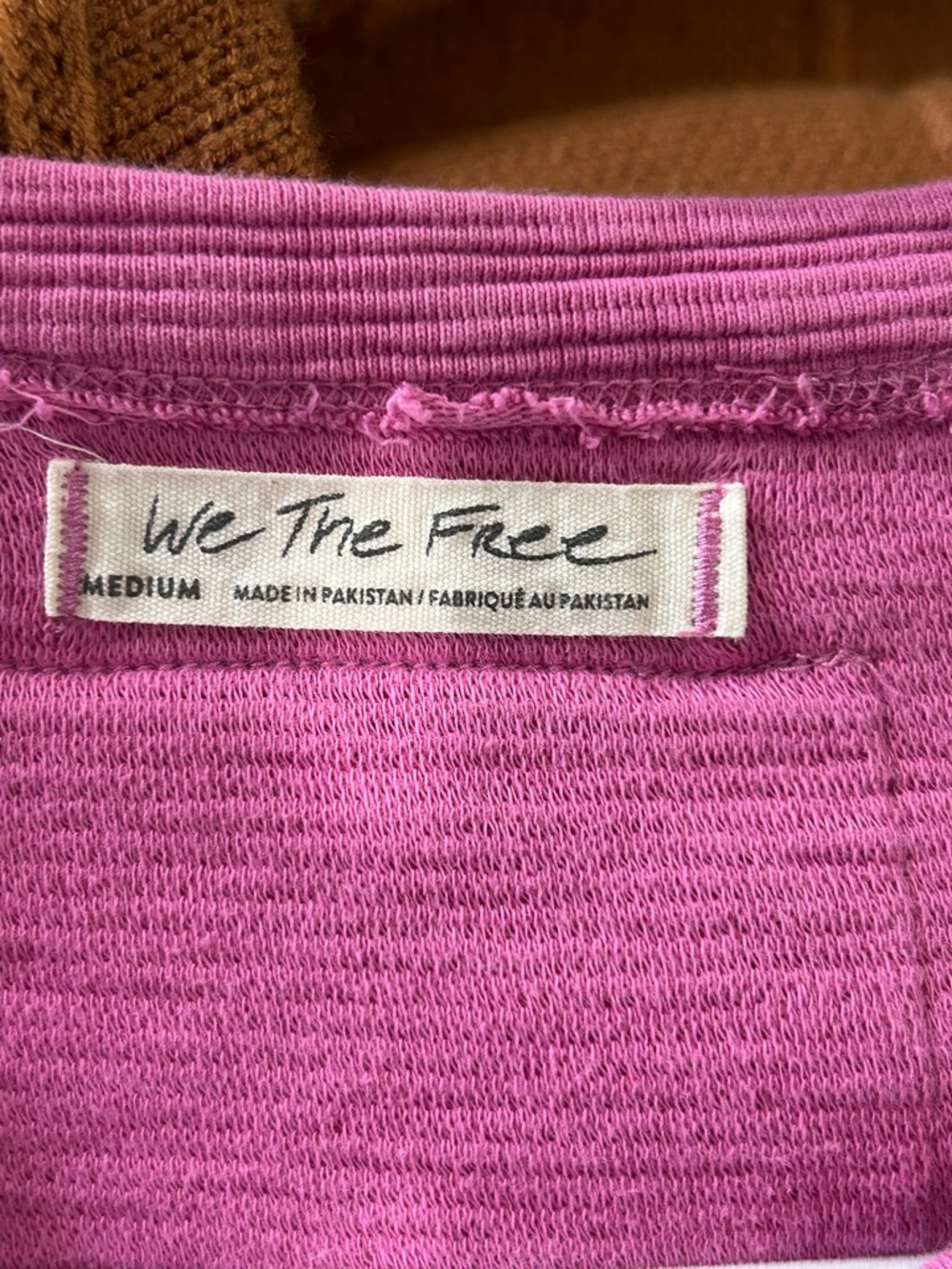 We the Free Pink Crewneck Sweatshirt - Puff Sleeves Medium - Picture 3 of 3